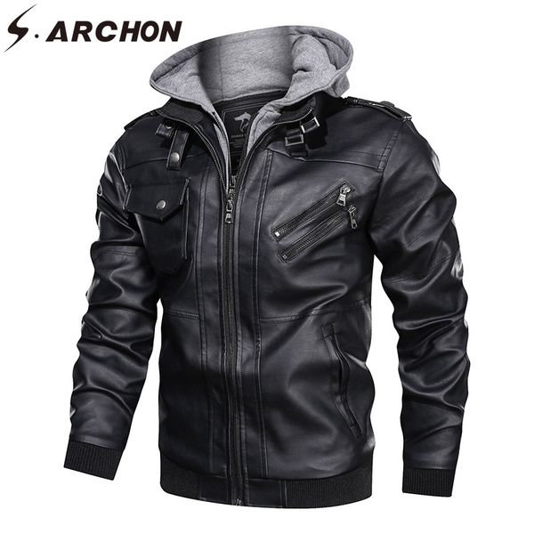 s.archon winter hoody pu leather jacket men casual adjustable hoodies streetwear jacket autumn warm tactical fashion male, Black;brown
s.archon winter hoody pu leather jacket men casual adjustable hoodies streetwear jacket autumn warm tactical fashion male, Black;brown