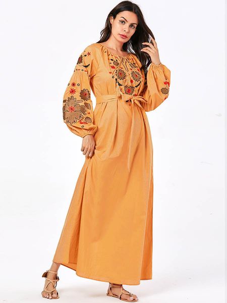 mc209070 arabian women's yellow sleeve muslim large swing long dubai abaya dress plus size embroidered, Red
mc209070 arabian women's yellow sleeve muslim large swing long dubai abaya dress plus size embroidered, Red