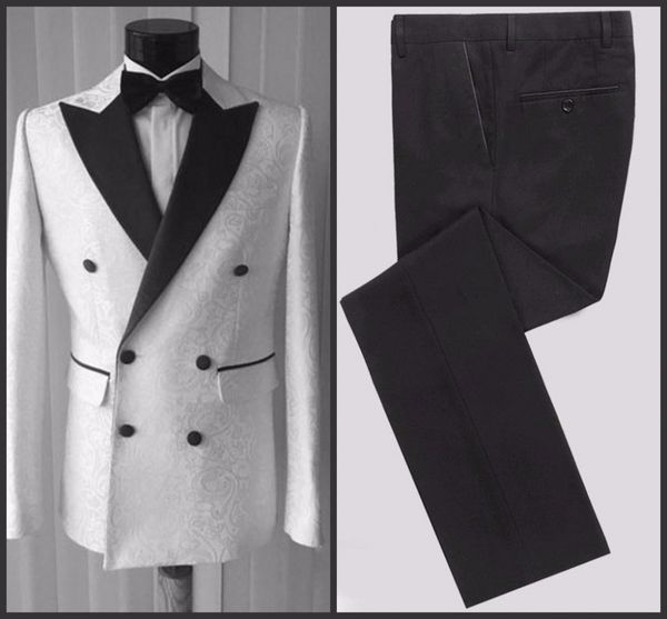 double breasted white embossing groom tuxedos lapel groomsmen mens suits blazers (jacket+pants+tie) w:696, White;black
double breasted white embossing groom tuxedos lapel groomsmen mens suits blazers (jacket+pants+tie) w:696, White;black