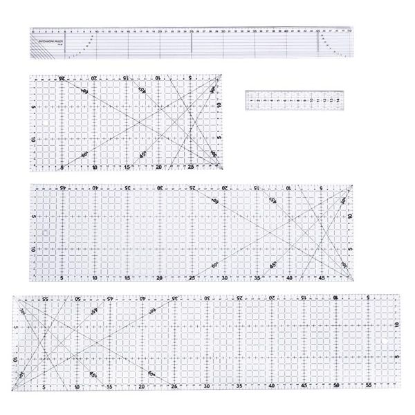 5pcs hand tool patchwork quilting drawing straight ruler tailor yardstick cloth cutting craft diy sewing tools 15cm 50cm 60cm, Black
5pcs hand tool patchwork quilting drawing straight ruler tailor yardstick cloth cutting craft diy sewing tools 15cm 50cm 60cm, Black