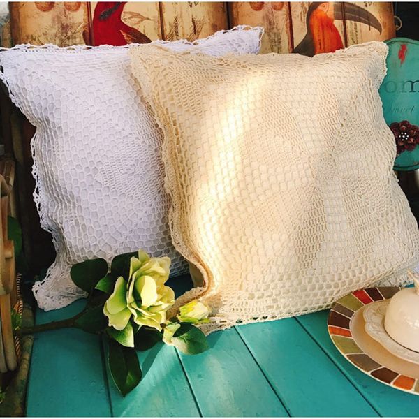 1pc crocheted handmade cotton cushion cover with zipper european style pastoral geometric pattern white light yellow bohemian
1pc crocheted handmade cotton cushion cover with zipper european style pastoral geometric pattern white light yellow bohemian