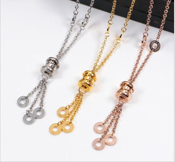 titanium steel spring tassel necklace rose gold hanging circle girl gift clavicle chain titanium steel sweater chain jewelry, Silver
titanium steel spring tassel necklace rose gold hanging circle girl gift clavicle chain titanium steel sweater chain jewelry, Silver