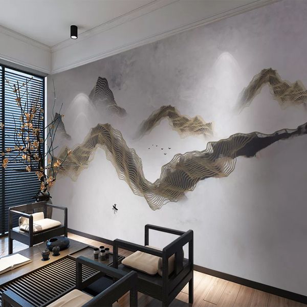 seamless wallpaper new chinese style abstract line landscape background wall painting
seamless wallpaper new chinese style abstract line landscape background wall painting