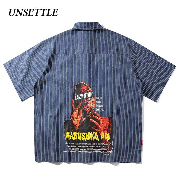 unsettle 2020ss harajuku hip hop shirt streetwear men stripe hawaiian shirt print beach hiphop summer short sleeve, White;black
unsettle 2020ss harajuku hip hop shirt streetwear men stripe hawaiian shirt print beach hiphop summer short sleeve, White;black