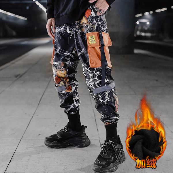 winter patchwork pockets plus velvet cargo pants men hip hop thick warm ribbon men harlan pants autumn loose trousers street, Black
winter patchwork pockets plus velvet cargo pants men hip hop thick warm ribbon men harlan pants autumn loose trousers street, Black