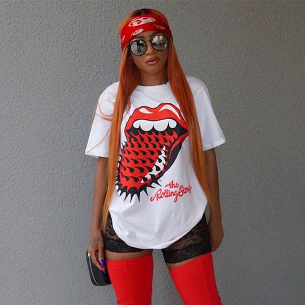 19ss summer loose casual o-neck women t-shirt the red tongue printing large size designer brand t-shirts classical joker women t shirt, White
19ss summer loose casual o-neck women t-shirt the red tongue printing large size designer brand t-shirts classical joker women t shirt, White