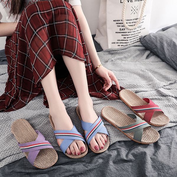summer women men indoor slippers cross belt casual flat slides lovers home floor shoes ladies flax slippers flip flops, Black
summer women men indoor slippers cross belt casual flat slides lovers home floor shoes ladies flax slippers flip flops, Black