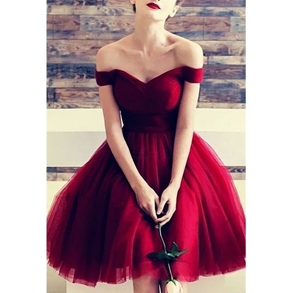 2020 elegant red tulle off the shoulder prom dresses short a line lace up back formal party dress custom made, Black
2020 elegant red tulle off the shoulder prom dresses short a line lace up back formal party dress custom made, Black