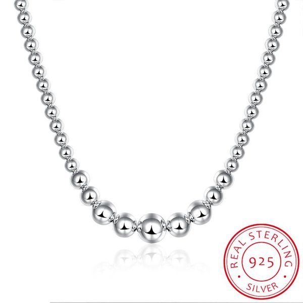 925 silver изысканная noble gorgeous способа шарма варьироваться цепи женщин lady бисер ожерелье 18 дюймов серебряные ювелирные изделия
925 silver изысканная noble gorgeous способа шарма варьироваться цепи женщин lady бисер ожерелье 18 дюймов серебряные ювелирные изделия