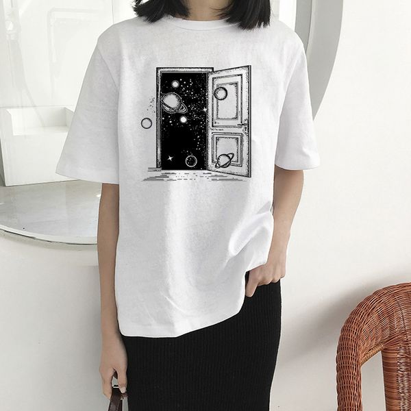 tee shirt femme женщины топы лето новая планета мультфильм печати русалка личность t рубашка женщины коротким рукавом harajuku повседневная, White
tee shirt femme женщины топы лето новая планета мультфильм печати русалка личность t рубашка женщины коротким рукавом harajuku повседневная, White