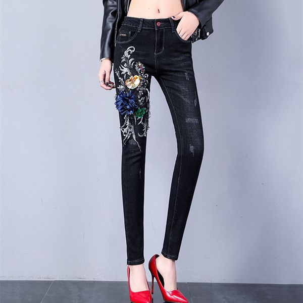 women jeans pants denim women jeans pencil pant female trousers vintage fashion all-match black flower bottom femme, Blue
women jeans pants denim women jeans pencil pant female trousers vintage fashion all-match black flower bottom femme, Blue