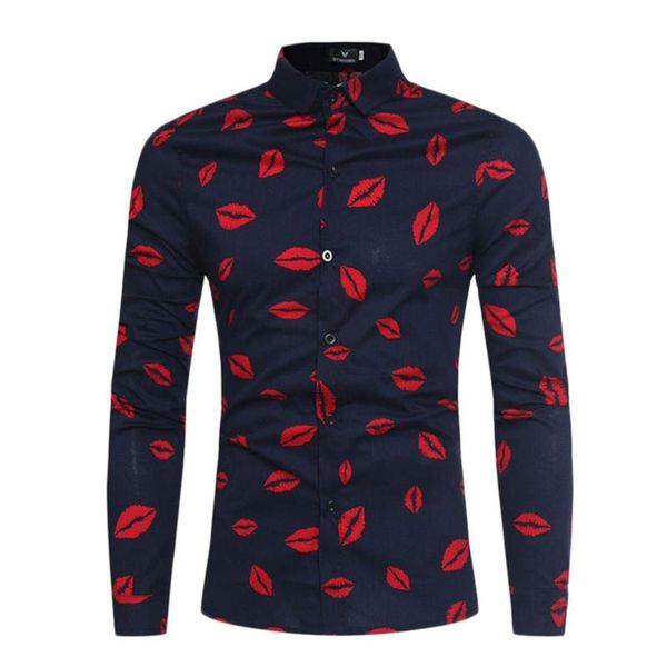 men lips printed shirt autumn male fashion long sleeve business open stitch turn-down collar casual linen men shirts, White;black
men lips printed shirt autumn male fashion long sleeve business open stitch turn-down collar casual linen men shirts, White;black