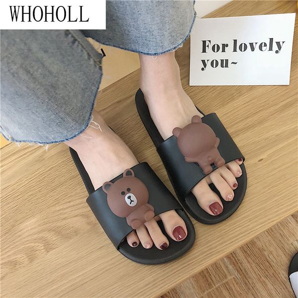 slippers whoholl women cute cartoon bear sandals summer fashion slip on beach flip flops indoor bathroom flat slides, Black
slippers whoholl women cute cartoon bear sandals summer fashion slip on beach flip flops indoor bathroom flat slides, Black