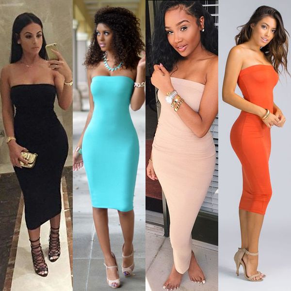 fashion womens summer dresses strapless female clothes sleeveless beach dress bandeau bodycon tube solid dress womens, Black;gray
fashion womens summer dresses strapless female clothes sleeveless beach dress bandeau bodycon tube solid dress womens, Black;gray
