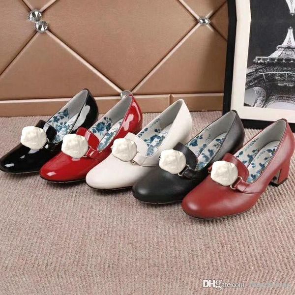 classic mid heeled boat shoes designer leather occupation high heels shoes round head metal buckle coarse heel woman dress shoes size 41 42, Black
classic mid heeled boat shoes designer leather occupation high heels shoes round head metal buckle coarse heel woman dress shoes size 41 42, Black