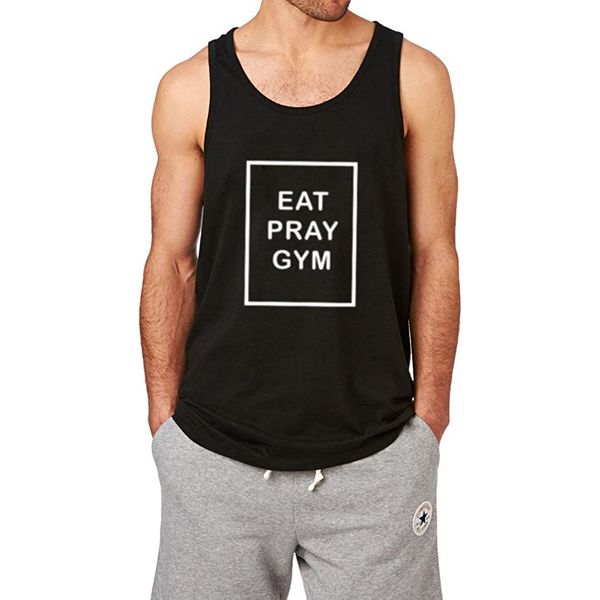 summer cotton men's eat pray gym fitness workout tank men funny printed tank top, White;black
summer cotton men's eat pray gym fitness workout tank men funny printed tank top, White;black