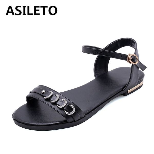 asileto plus size 31-46 new genuine leather sandals women shoes fashion flat sandals cow leather summer rhinestone ladies shoes, Black
asileto plus size 31-46 new genuine leather sandals women shoes fashion flat sandals cow leather summer rhinestone ladies shoes, Black