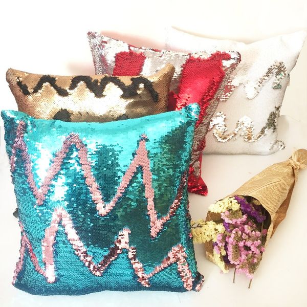 cushion cover reversible pillow sequin decoration pillow case cover decorative pillows cushion