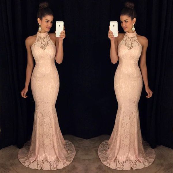 stand collar mermaid lace dress for evening party elegant slim bride floor length bodycon pink club dresses, Black;pink
stand collar mermaid lace dress for evening party elegant slim bride floor length bodycon pink club dresses, Black;pink