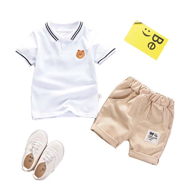 2 pcs kids short sleeve suit babys boys cartoon t-shirt + short pants 2020 shirt toddler clothes bear pattern for 1-4t, White
2 pcs kids short sleeve suit babys boys cartoon t-shirt + short pants 2020 shirt toddler clothes bear pattern for 1-4t, White