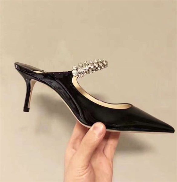 women black patent leather pink pointed toe slip on mules slippers crystal embellished ladies party dress pumps high heels shoes
women black patent leather pink pointed toe slip on mules slippers crystal embellished ladies party dress pumps high heels shoes