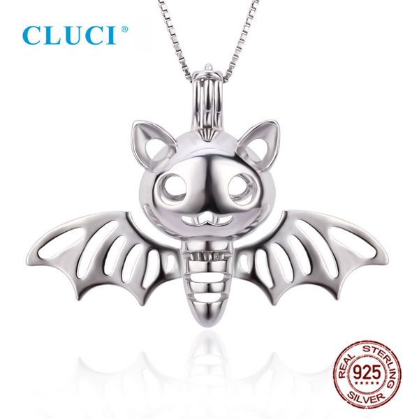 cluci silver 925 women charms pendant jewelry scary smiling bat shaped cage pendant for halloween pearl locket cages
cluci silver 925 women charms pendant jewelry scary smiling bat shaped cage pendant for halloween pearl locket cages