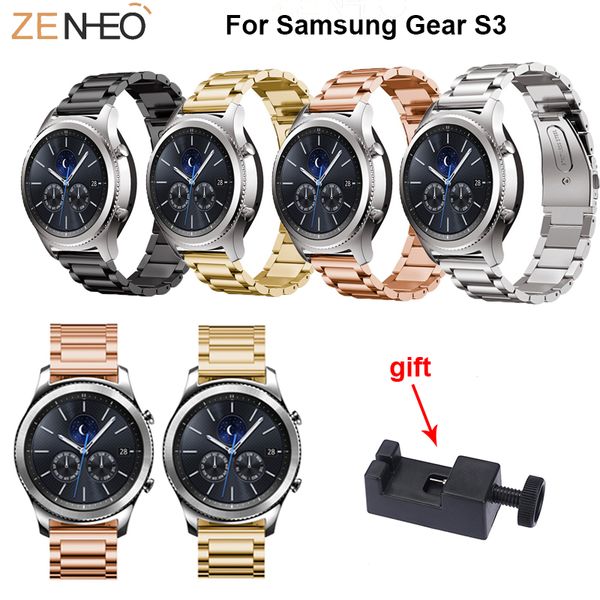 stainless steel band for samsung gear s3 classic /frontier smart watchbands 46mm metal strap link watchband with adjust tool, Black;brown
stainless steel band for samsung gear s3 classic /frontier smart watchbands 46mm metal strap link watchband with adjust tool, Black;brown