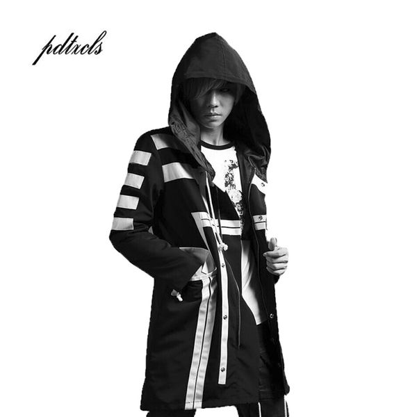 guo-chao tang 2019 autumn hipster hip-hop solid color stripe loose hooded coat ribbon zipper streetwear overcoat drop shipping, Black
guo-chao tang 2019 autumn hipster hip-hop solid color stripe loose hooded coat ribbon zipper streetwear overcoat drop shipping, Black