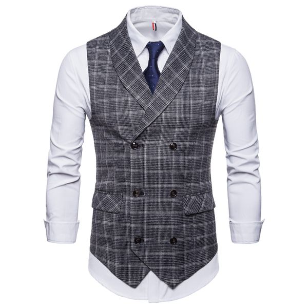 padegao brand 2019 new double-breasted men fashion fashion business casual european size chequered suit waistcoat men, Black;white
padegao brand 2019 new double-breasted men fashion fashion business casual european size chequered suit waistcoat men, Black;white