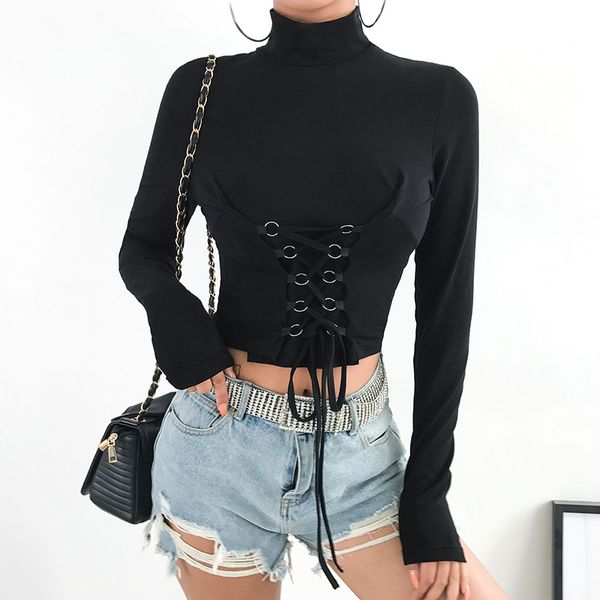 new women's long sleeve t-shirt crop-short clubwear t-shirt strap long sleeve blouse for women rock costume black s l, White
new women's long sleeve t-shirt crop-short clubwear t-shirt strap long sleeve blouse for women rock costume black s l, White