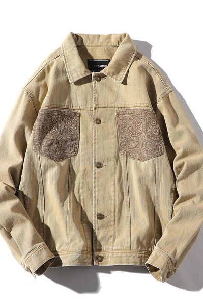 men's jackets denim jacket men streetwear casual print long sleeve turn down collar coat hip hop male outerwear, Black;brown
men's jackets denim jacket men streetwear casual print long sleeve turn down collar coat hip hop male outerwear, Black;brown