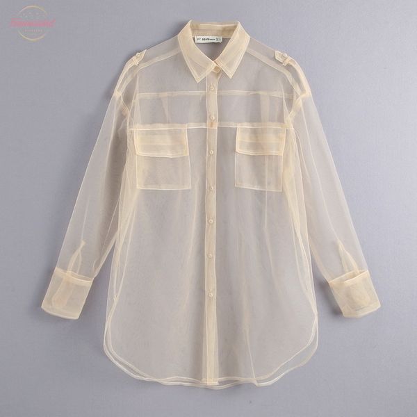 air condition shirt blouse summer 2020 new fashion transparent mesh see through blusa modern lady sunscreen long shirts, White
air condition shirt blouse summer 2020 new fashion transparent mesh see through blusa modern lady sunscreen long shirts, White