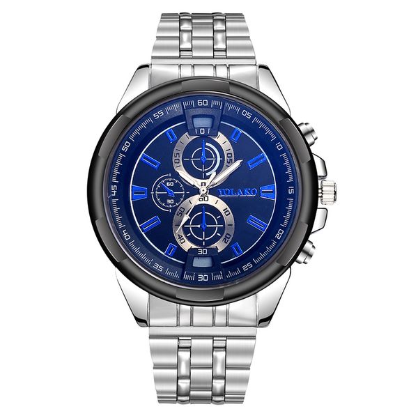 luxury fashion men's watch double shield men's steel belt watch business casual quartz mens anniversary gifts for husband, Slivery;brown
luxury fashion men's watch double shield men's steel belt watch business casual quartz mens anniversary gifts for husband, Slivery;brown