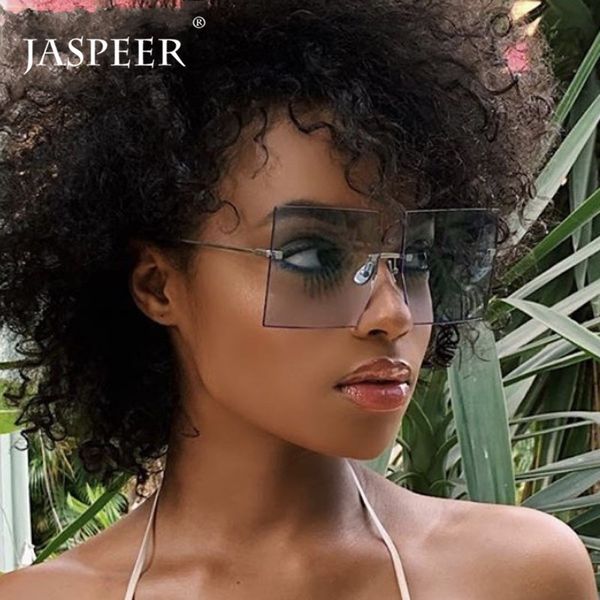jaspeer oversized rimless square sunglasses women trendy fashion ladies retro sun glasses red brown tinted color lens uv400, White;black
jaspeer oversized rimless square sunglasses women trendy fashion ladies retro sun glasses red brown tinted color lens uv400, White;black