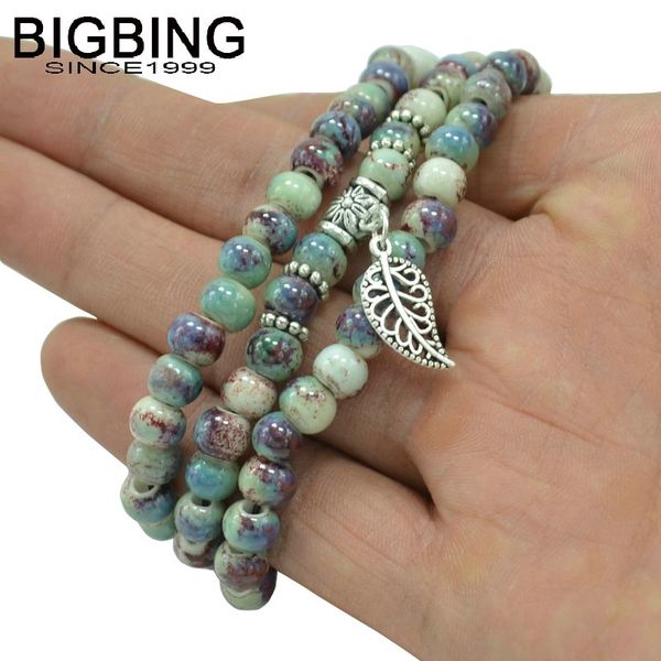 bigbing jewelry fashion long wrap ceramic beads leaf charm bracelet handmade long bracelet women jewelry a086, Black
bigbing jewelry fashion long wrap ceramic beads leaf charm bracelet handmade long bracelet women jewelry a086, Black