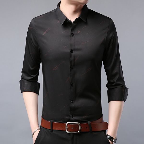men long sleeve shirt slim fit 2019 spring new business style casual male shirts c010, White;black
men long sleeve shirt slim fit 2019 spring new business style casual male shirts c010, White;black