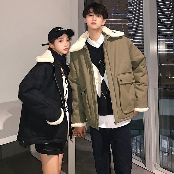 winter 2019 new slim-fit solid color, thickened and fleeced thermal coat, loose and large size casual fashion youth men's wear, Black
winter 2019 new slim-fit solid color, thickened and fleeced thermal coat, loose and large size casual fashion youth men's wear, Black