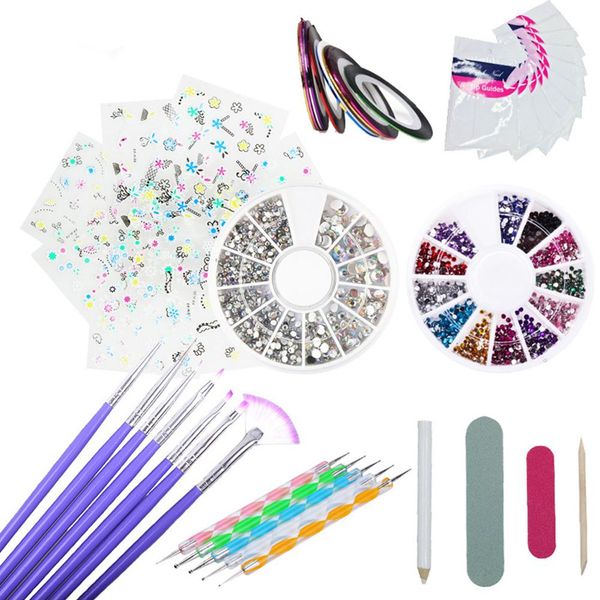 nail art kits yiwa brush uv gel polish painting drawing brushes dotting french stickers 3d decals manicure tools
nail art kits yiwa brush uv gel polish painting drawing brushes dotting french stickers 3d decals manicure tools