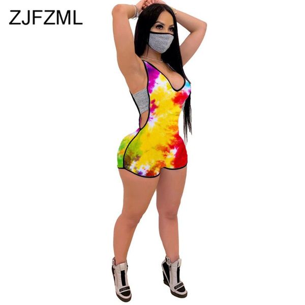 colorful tie dye print rompers womens jumpsuit deep v neck sleeveless bodycon playsuit streetwear hooded club party body suits, Black;white
colorful tie dye print rompers womens jumpsuit deep v neck sleeveless bodycon playsuit streetwear hooded club party body suits, Black;white