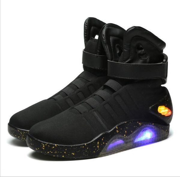spring basketball shoes usb charging led luminous shoes men fashion light up casual men back to the future glowing sneaker, Black
spring basketball shoes usb charging led luminous shoes men fashion light up casual men back to the future glowing sneaker, Black