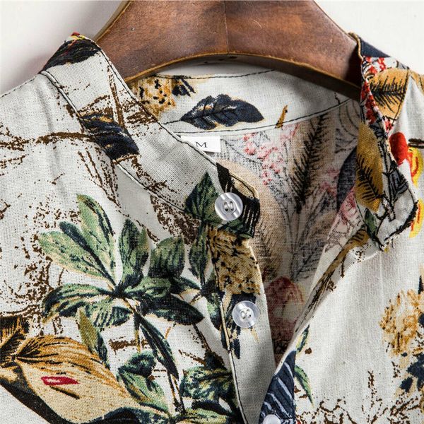 men ethnic style print linen shirts summer short sleeve slim fit shirts male men streetwear floral loose casual shirt blouse top, White;black
men ethnic style print linen shirts summer short sleeve slim fit shirts male men streetwear floral loose casual shirt blouse top, White;black