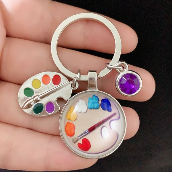keychains palette po convex round glass tibetan silver personality twelve-color birthstone keychain
keychains palette po convex round glass tibetan silver personality twelve-color birthstone keychain