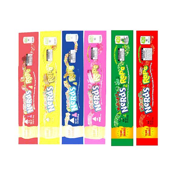 6 types medicated nerds rope empty packaging foil food package bags bas nerds rope candy nerdsrope gummy bags three edge-sealing bag d0403
6 types medicated nerds rope empty packaging foil food package bags bas nerds rope candy nerdsrope gummy bags three edge-sealing bag d0403