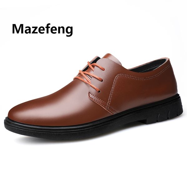 mazefeng 2019 new fashion spring autumn men genuine leather dress shoes men leather shoes round toe male business solid, Black 
mazefeng 2019 new fashion spring autumn men genuine leather dress shoes men leather shoes round toe male business solid, Black