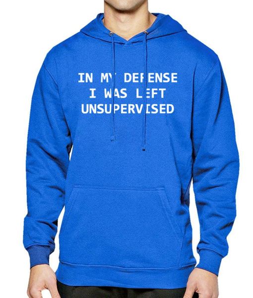 in my defense i was left unsupervised hoodies for men 2018 autumn winter fleece men's sweatshirt harajuku hoody casual hoodie, Black
in my defense i was left unsupervised hoodies for men 2018 autumn winter fleece men's sweatshirt harajuku hoody casual hoodie, Black