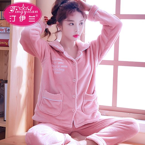 girls coral fleece winter pajamas lady warm cardigan women's coral flannel nightwear furnishing casual homewear d-2202, Blue;gray
girls coral fleece winter pajamas lady warm cardigan women's coral flannel nightwear furnishing casual homewear d-2202, Blue;gray