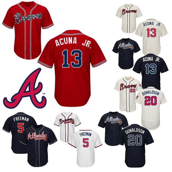 Atlanta Baseball Jerseys Braves Ronald 5 Freddie Freeman 13 Ronald Acuna Jr. 20 Josh Donaldson Customed Jerseys M-3XL
Atlanta Baseball Jerseys Braves Ronald 5 Freddie Freeman 13 Ronald Acuna Jr. 20 Josh Donaldson Customed Jerseys M-3XL
