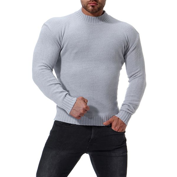 2018 autumn and winter new men's high collar slim bottoming shirt men's solid color sweater color black / white / light gray, White;black
2018 autumn and winter new men's high collar slim bottoming shirt men's solid color sweater color black / white / light gray, White;black