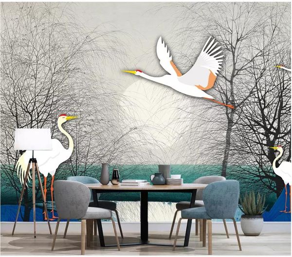 custom large-scale mural 3d p wallpaper modern minimalist forest white crane bedroom tv sofa background wall decoration papel de parede
custom large-scale mural 3d p wallpaper modern minimalist forest white crane bedroom tv sofa background wall decoration papel de parede