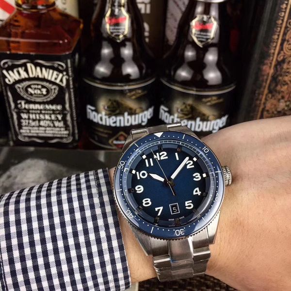 Whole ale luxury late t watche retro man 039 fully automatic mechanical watche 42mm ceramic ring waterproof delivery, Slivery;brown
Whole ale luxury late t watche retro man 039 fully automatic mechanical watche 42mm ceramic ring waterproof delivery, Slivery;brown